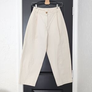 roomk high waist cropped barrel pants - Made in Korea